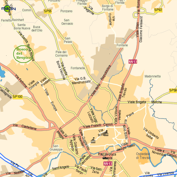 Mappa per ragiungere il Bosco